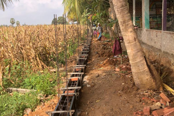 Boundary Wall Construction Begins