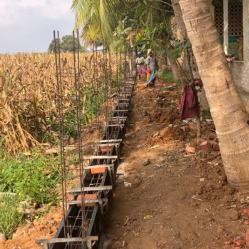 Boundary Wall Construction Begins